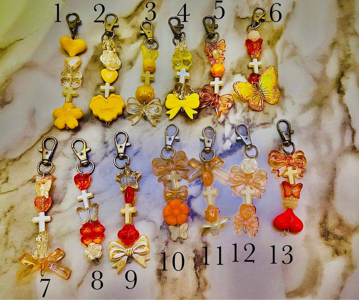 Orange/Yellow Keychains