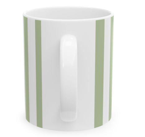 Make It a YAY Kind of Day Mug | Green Stripe Ceramic Mug